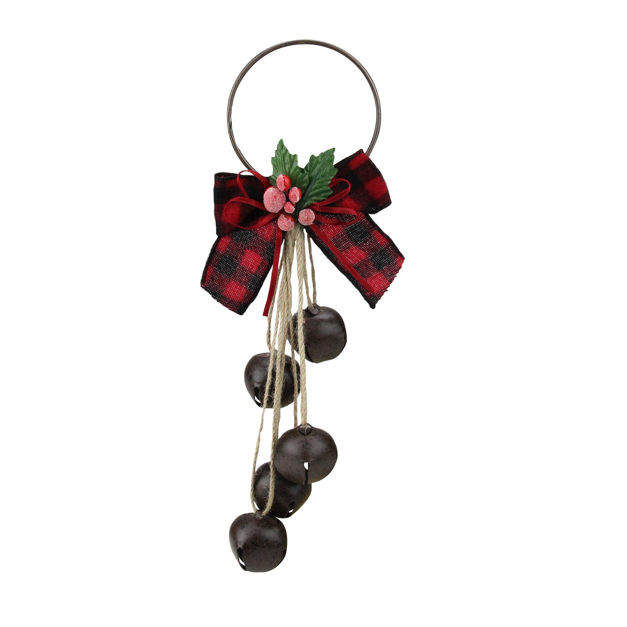 Shop 12 Rustic Bow With Round Bells Christmas Door Hanger