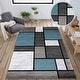 preview thumbnail 47 of 135, World Rug Gallery Contemporary Modern Boxed Color Block Area Rug
