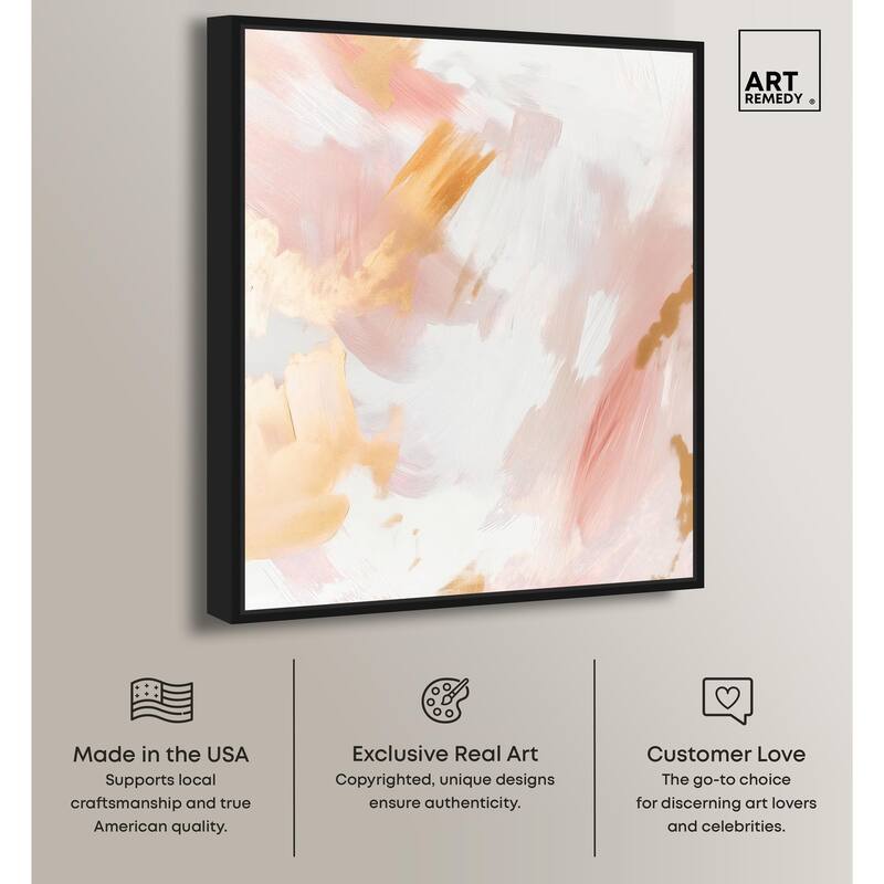 Rose Gold Veil III Canvas by Art Remedy