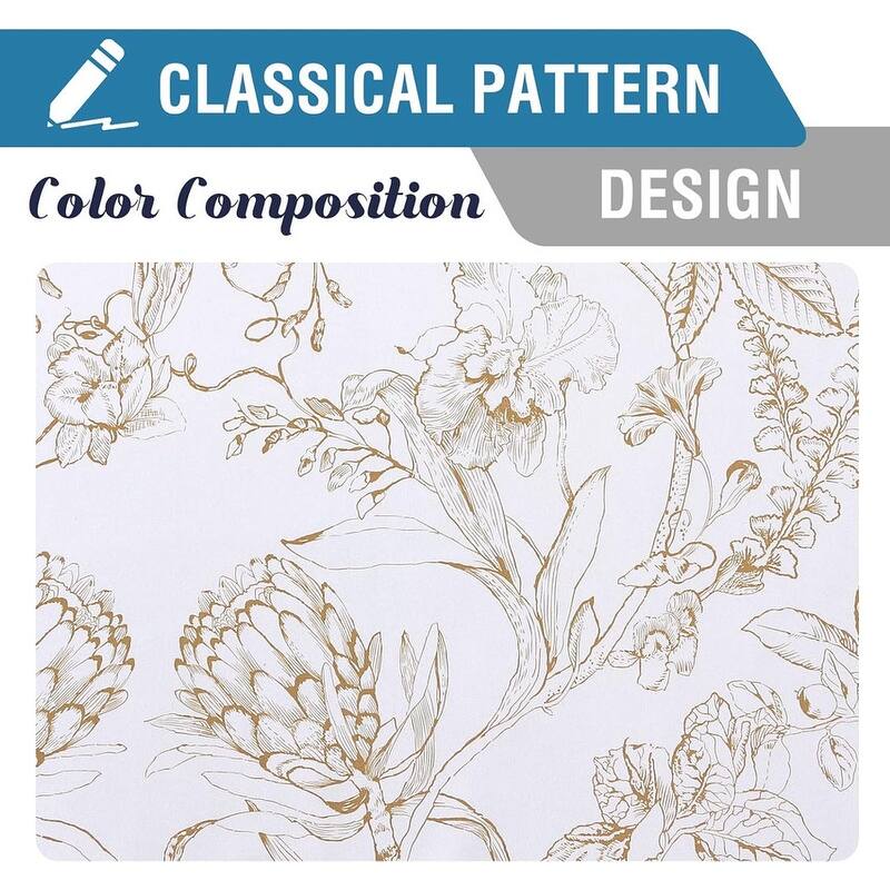 Living Room Camellia Floral Blackout Curtains 96 Inches