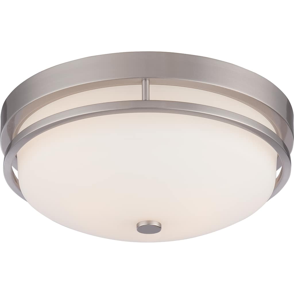 Nuvo Neval 2 Light Flush Fixture - Brushed Nickel