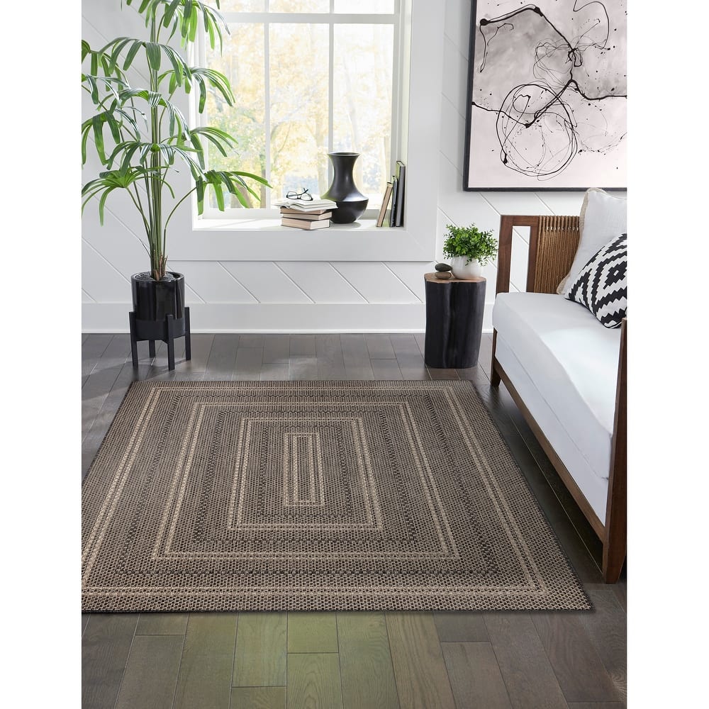 Liora Manne Monaco Multi Border Indoor/Outdoor Area Rug