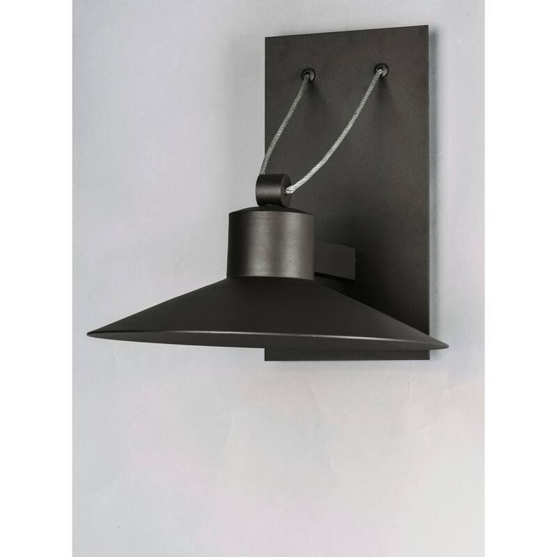 Maxim Civic 8" LED Wall Sconce with Steel Cable and Metal Cone Shade