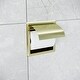 preview thumbnail 6 of 8, Stainless Steel Toilet Paper Holder Wall Mount 6.37" Brass Finish Recessed Toilet Paper Roll Holder Renovators Supply