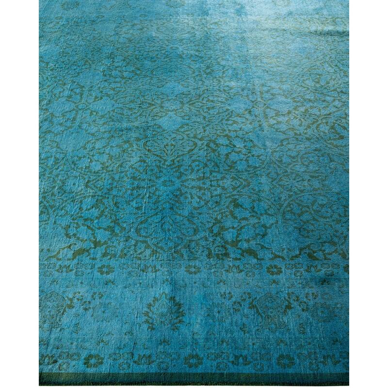 Fine Vibrance, One-of-a-Kind Hand-Knotted Area Rug - Blue, 6' 2" x 9' 0" - 6' 2" x 9' 0"