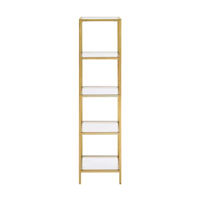 Pierre 16"X65"X14" Freestanding Linen Cabinet In Brushed Gold