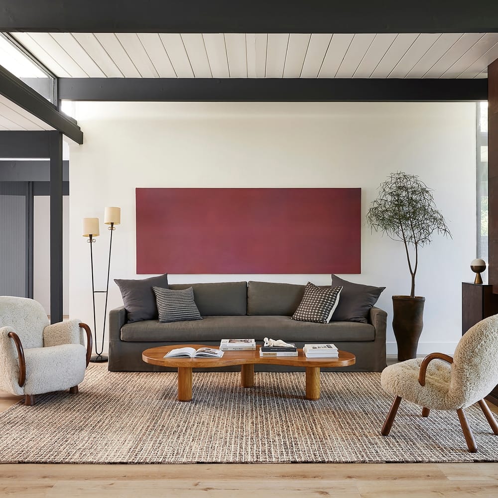 Nuloom Melrose Checked Wool Area Rug.