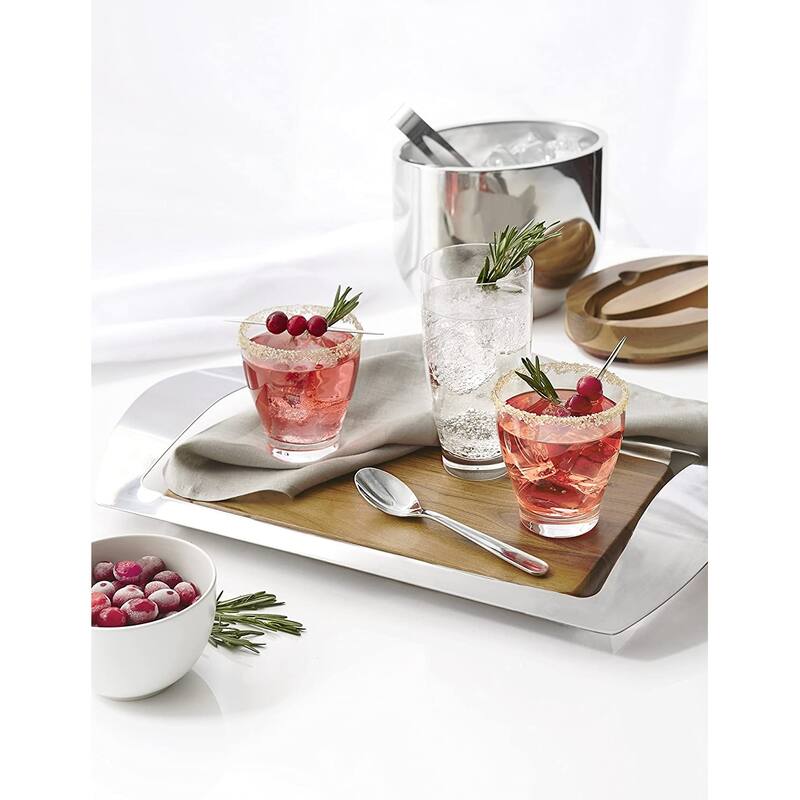 Nambe Mikko Bar Tray - 19 " L x 10.5" W x 1.75" H