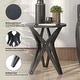 preview thumbnail 18 of 21, COZAYH Pedestal Farmhouse End Table, Distressed Top with Base for Modern Farmhouse, Boho Decor, Round
