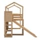 preview thumbnail 16 of 14, Twin Size Wood House Loft bed with Slide, Storage shelves and Light,Multifunctional Storage 3 Beds in 1 with Light