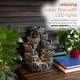 preview thumbnail 4 of 9, Alpine Corporation 14" Tall Tabletop 5-Tier Cascading Waterfall Fountain with LED Lights