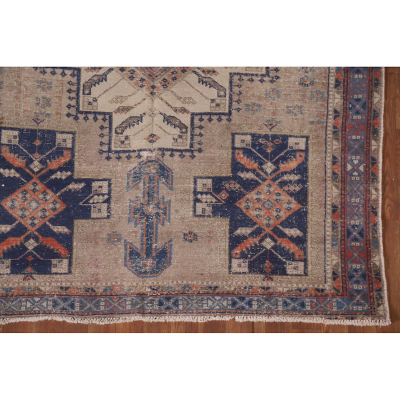 Hand Knotted Oriental 100% Wool Carpet Traditional Tribal Beige & Ivories Sirjan Area Rug - 6' 4'' X 4' 10''