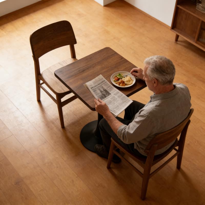 Square Dining Table, 23.6" Tulip Table with Thickened Edge Decor Tabletop & Metal Pedestal, Mid Century Modern Bistro Table