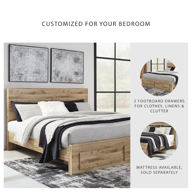Signature Design by Ashley Hyanna Tan Brown Storage Bed