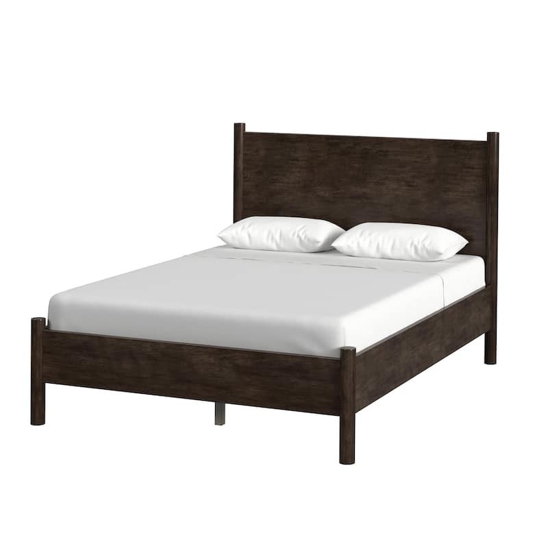 Lennon Rounded Leg Platform Bed - Soft Brown - Queen