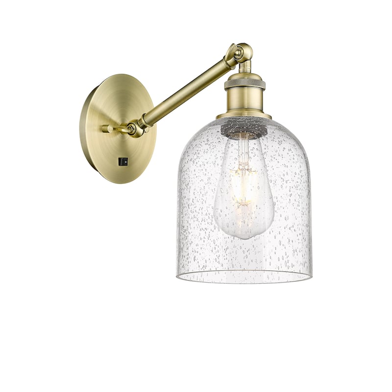 Innovations Lighting 317-1W-10-6 Bella Sconce Bella 10" Tall Wall - Antique Brass / Seedy