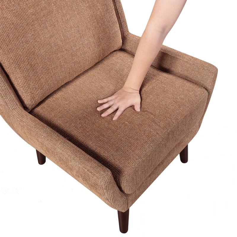 Comfortable Contemporary Accent Chair with Durable Upholstery and Solid Wood Legs