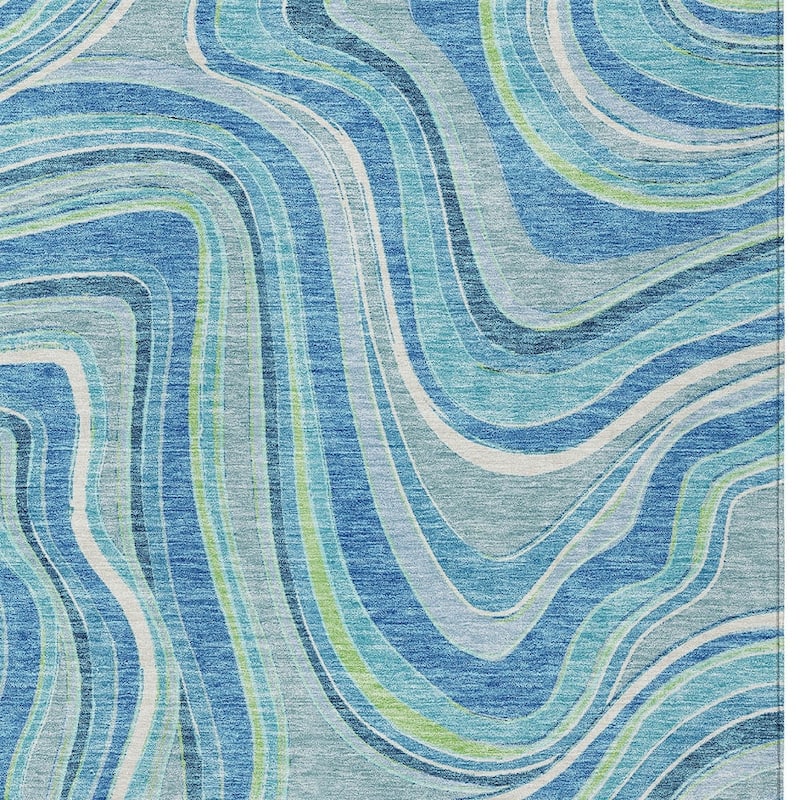 HomeRoots Abstract Transitional Rectangle Outdoor Rug
