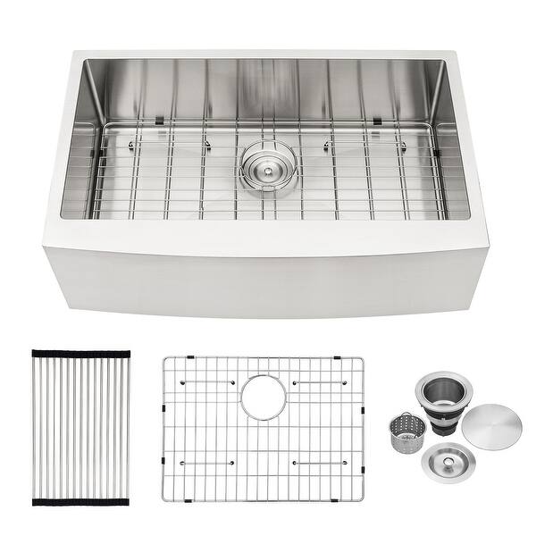 Stainless Steel Apron Front Farmhouse Sink 10 Inch Deep - 30X21 - Bed ...