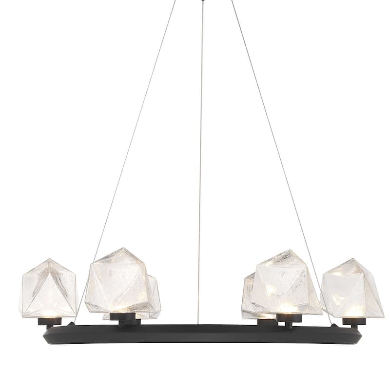 Savoy House 1-1237-6 Castello 6 Light 27" Wide LED Chandelier - Matte Black