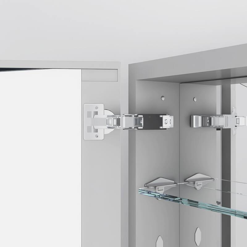 Rectangular Aluminum Medicine Cabinet with Mirror