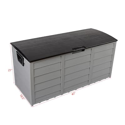 75 Gal 260L Outdoor Garden Plastic Storage Box Black