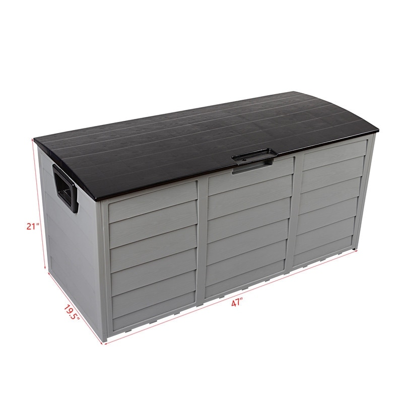75 Gal 260L Outdoor Garden Plastic Storage Box Black