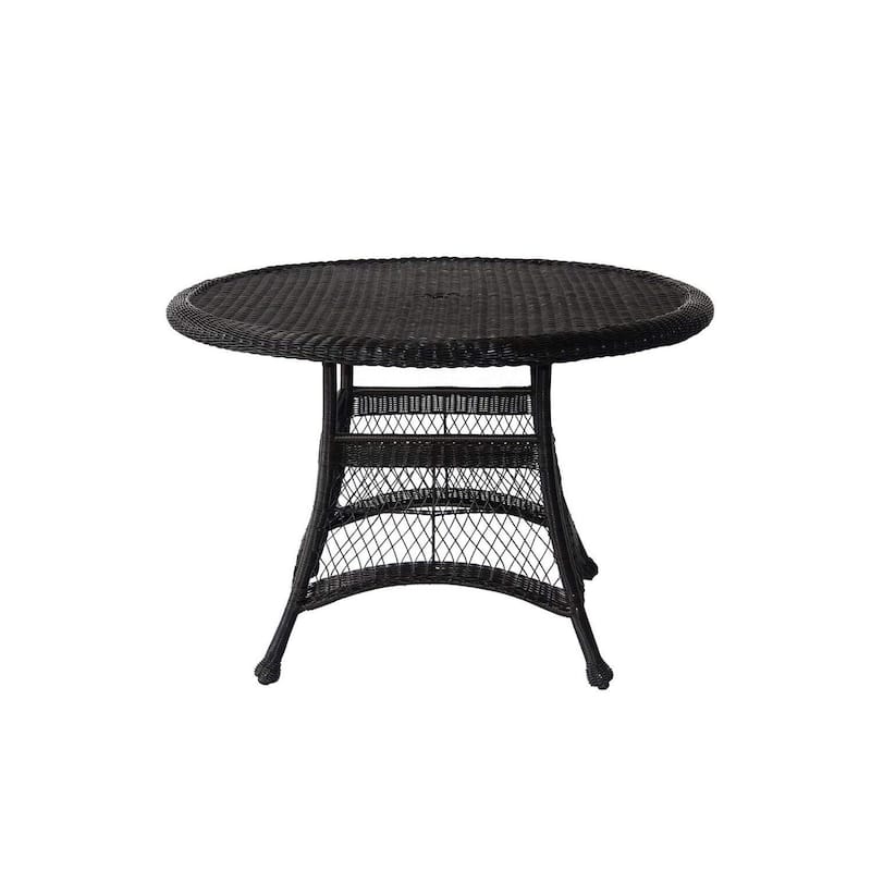Round Outdoor Dining Table - 44" Patio Table - Fade Resistant - Elegant Design - Perfect for Poolside & Deck - 44