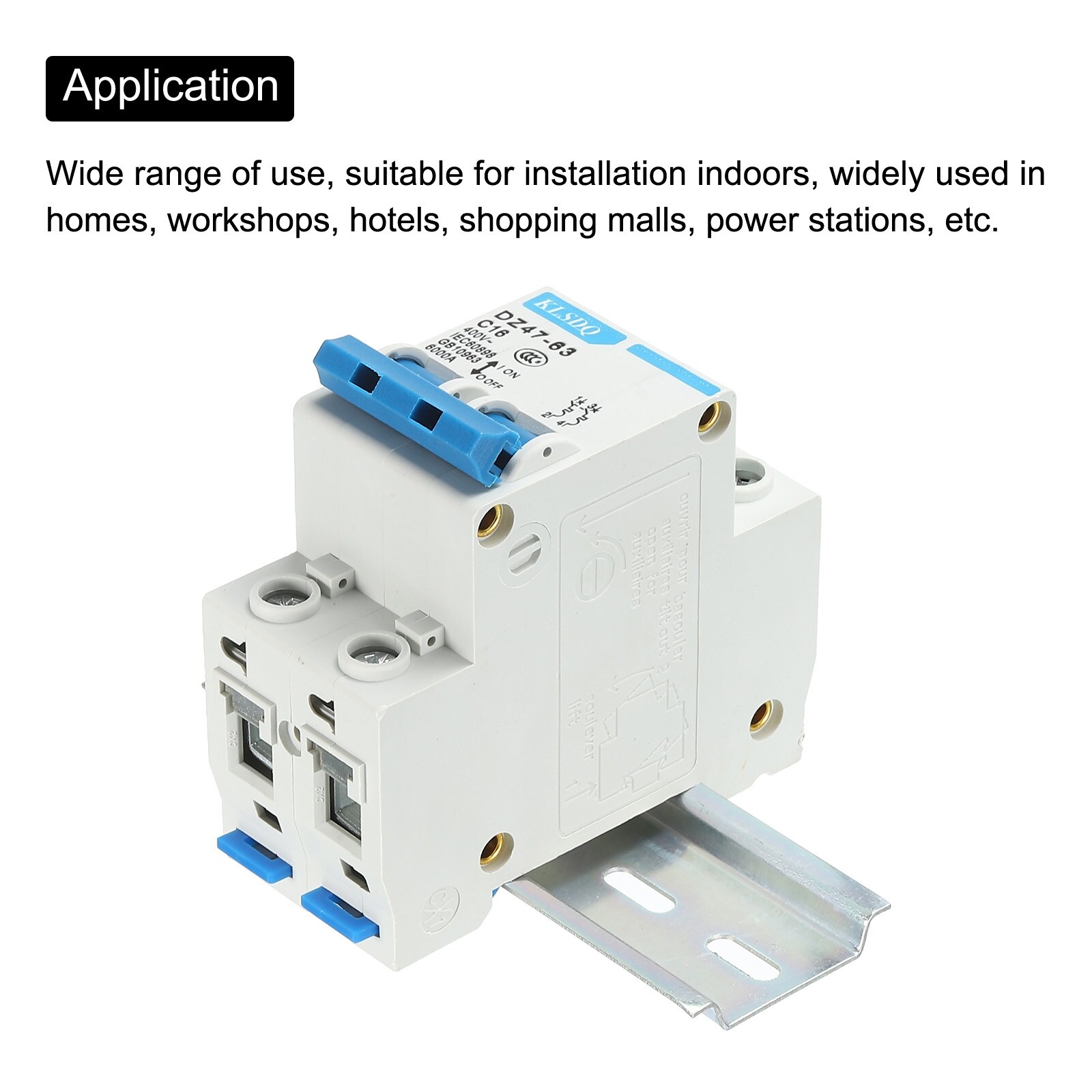 2点専用 Miniature Circuit Breaker Low Voltage AC 16A 400V 2 Pole