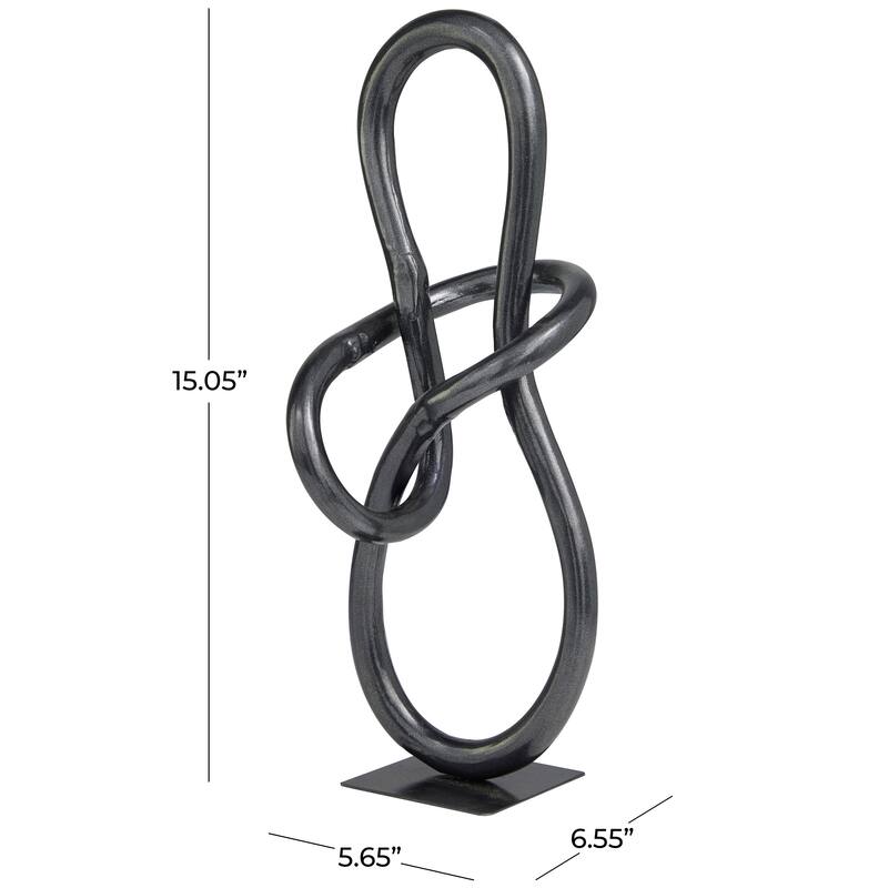 Artistic Aluminum Metal Abstract Sculpture - Gold or Dark Gray