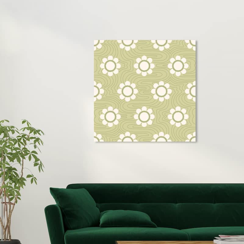 Wynwood Studio Canvas Abstract Baby Blanket Pattern Green and Light Green Modern & Contemporary Wall Art Canvas Print