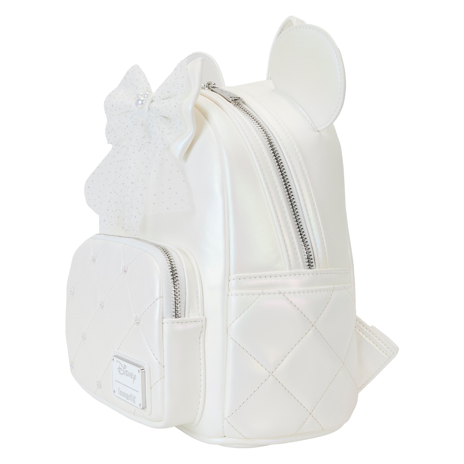 Disney Minnie Mouse Iridescent Wedding Mini Backpack - Bed 