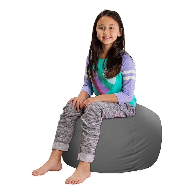 Kids' Stuffed Animal Storage Bean Bag Chair Cover or Toy Organizer