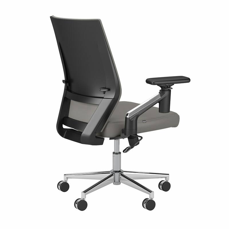 Laguna Mid Back Leather Office Chair by Bush Business Furniture