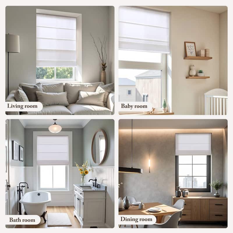 Madison Park Galen Matte Cordless Roman Blind Galen Matte fabric