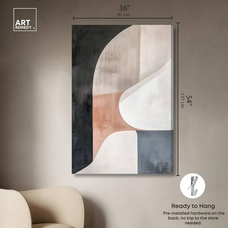 Curved Contour II Canvas by Art Remedy, Gallery Wrapped