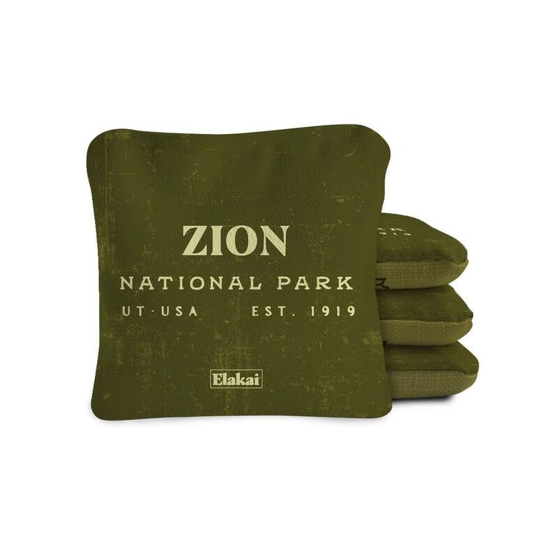 Zion National Park Dual Sided Pro Cornhole Bags (Set of 4) - Olive