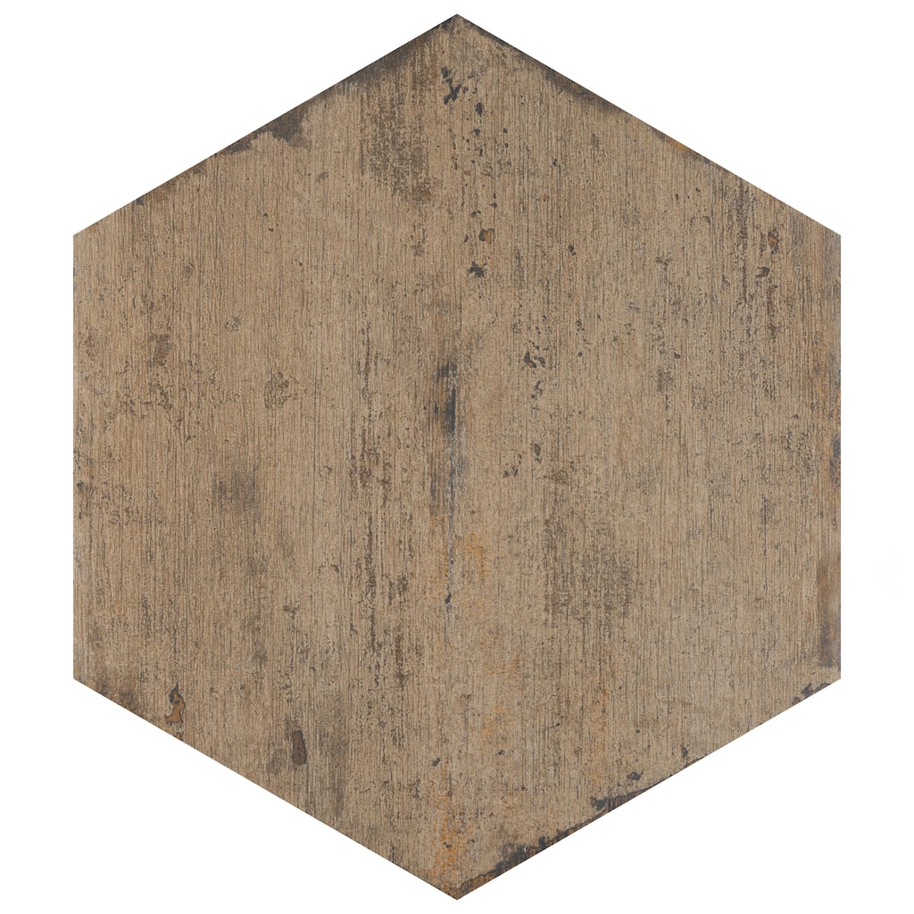 Merola Tile Retro Hex Terra 14-1/8" x 16-1/4" Porcelain Floor and Wall Tile