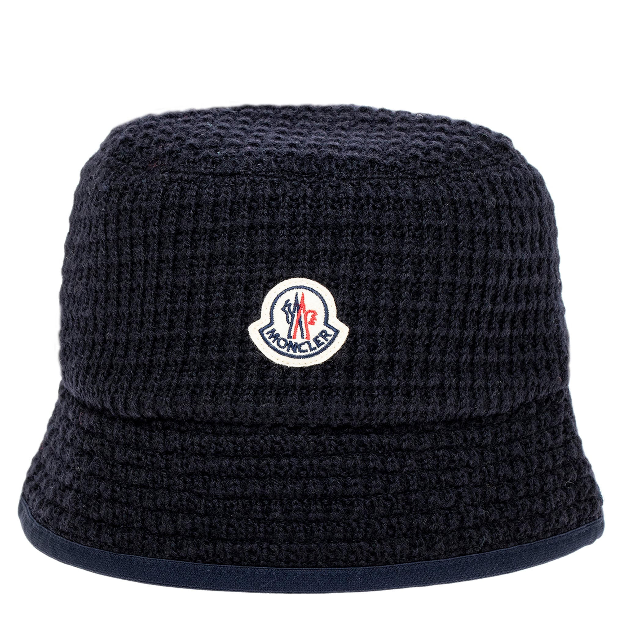 MONCLER バケットハット ネイビー M Moncler Reversible Waffle Knit Bucket Hat - Overstock - 43712397