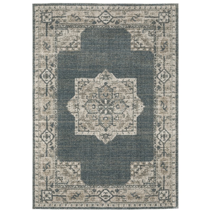 Style Haven Archer Star Medallion Blue/ Beige Indoor Area Rug