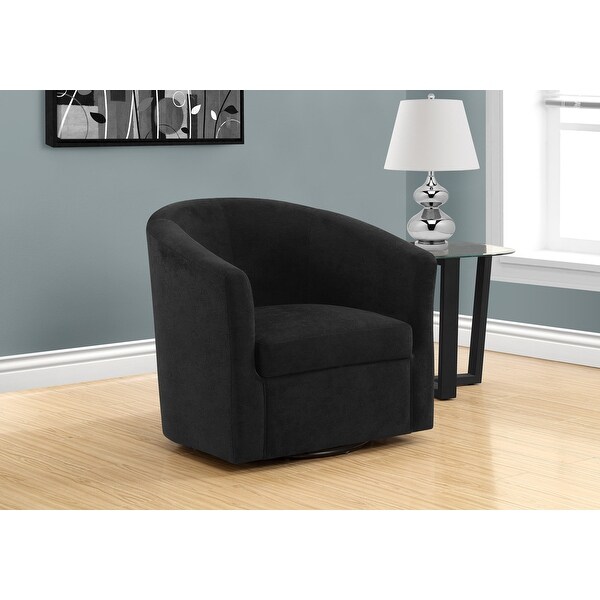 Shop Monarch 8271 Swivel Black Abstract Velvet Accent ...