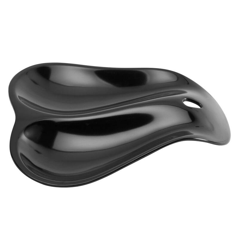 Hutzler Twin Double Melamine Spoon Rest - Sleek Design Holds 2 Large Spoons - 10 Color Choices - Black