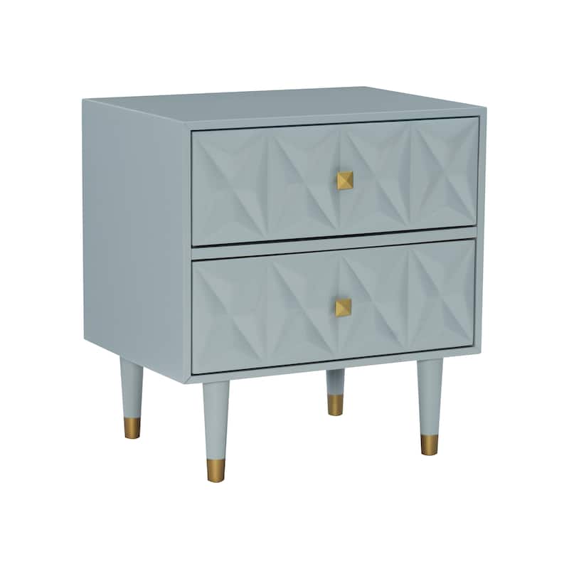 Carson Carrington Geo Wood Nightstand
