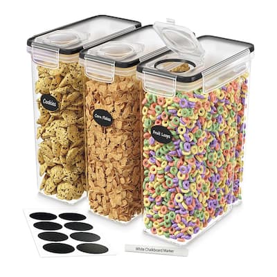 DWËLLZA KITCHEN Clear Cereal Storage Containers Set of 3