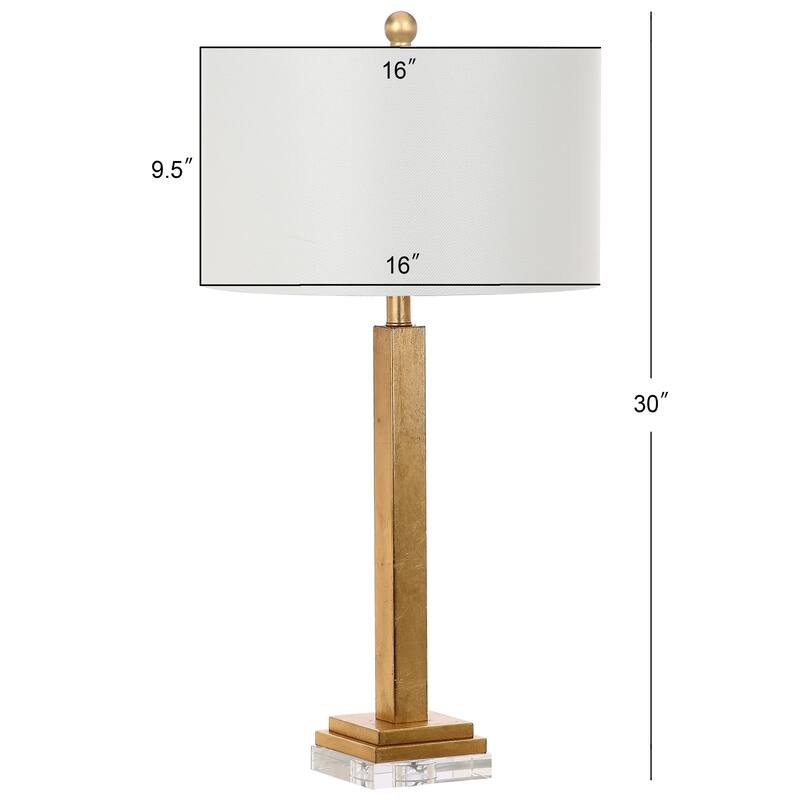 SAFAVIEH Lighting 30-inch Perri Crystal Base Table Lamp (Set of 2) - 16"x16"x30"