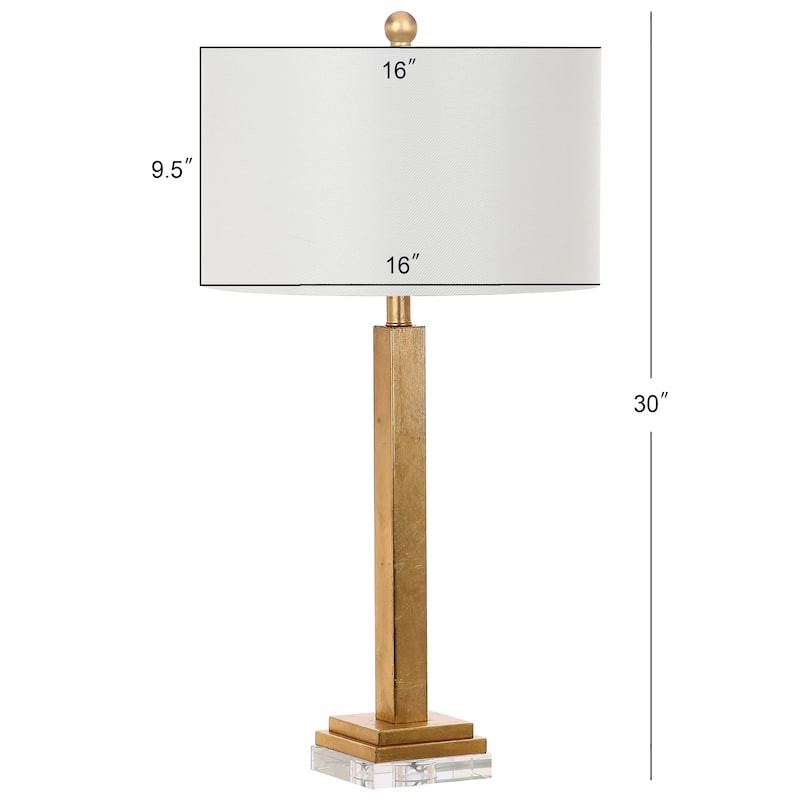SAFAVIEH Lighting Chasity 30-inch Crystal Base Table Lamp (Set of 2) - 16"x16"x30" - 16Wx16Dx30H