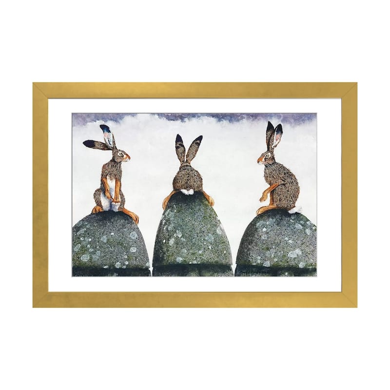 iCanvas "Easter Island" by Maggie Vandewalle - Gold - 16x24x1