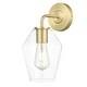 preview thumbnail 2 of 27, Light Society Clare Wall Sconce Brushed Brass/Clear