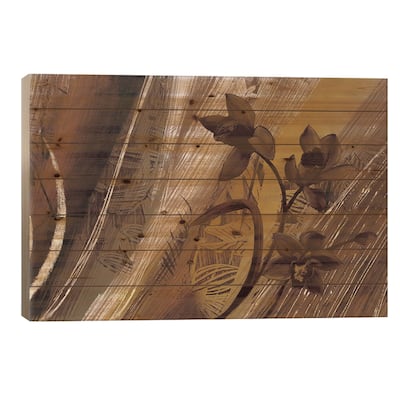 Bouquet d'or I Print On Wood by Anne Brochard - Multi-Color