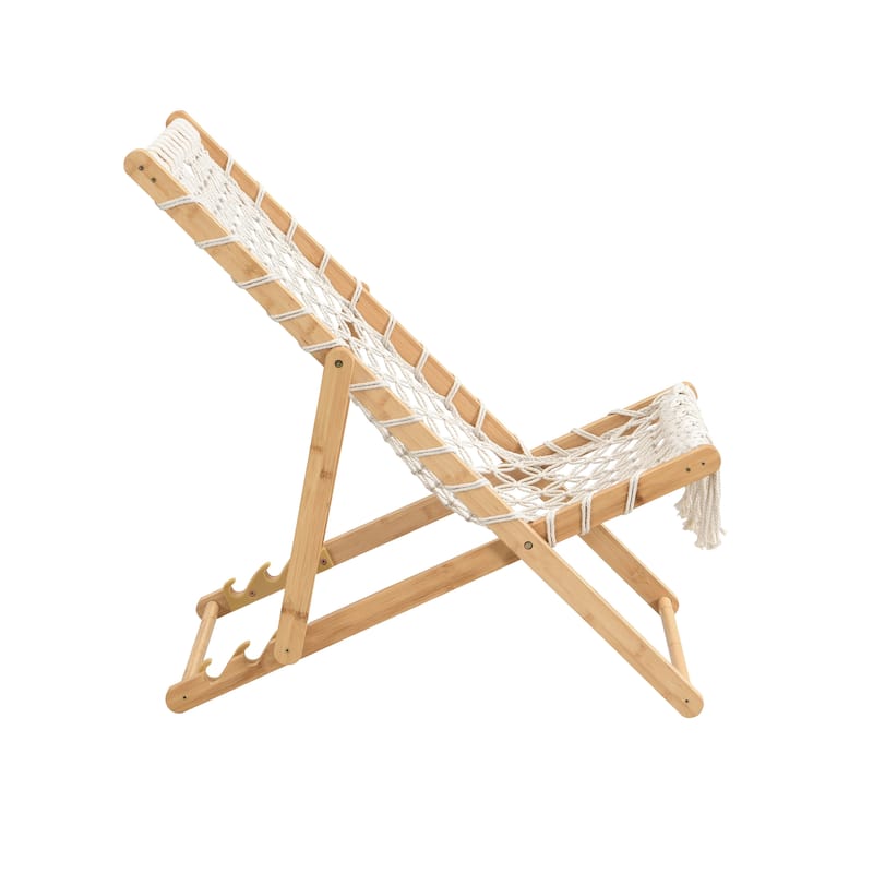 2 Piece Outdoor Patio Chairs Set w/ Handwoven Polyester Seats, 3-Position Reclining Back for Beach, Garden & Pool